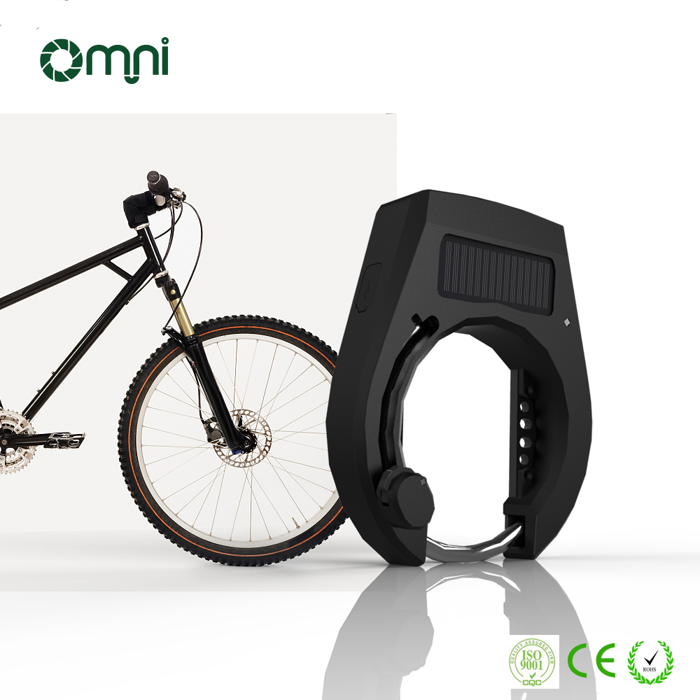 Smart GPS Public Share Mobile Bike Lock Solar Panel powered Mobile App GPS city bicycle lock