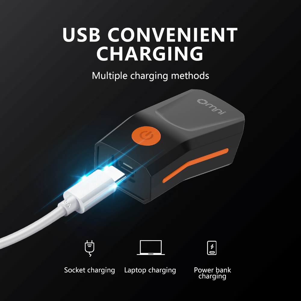 Helder Smart USB Oplaadbare Hoge Helderheid Koplamp Fiets Markering 300 Lumen voor Licht