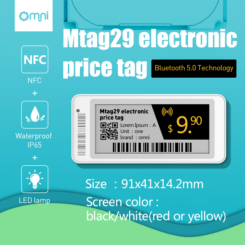 Elektronisches Regaletikett mit digitalem E-Ink-Preisschild für den Supermarkt