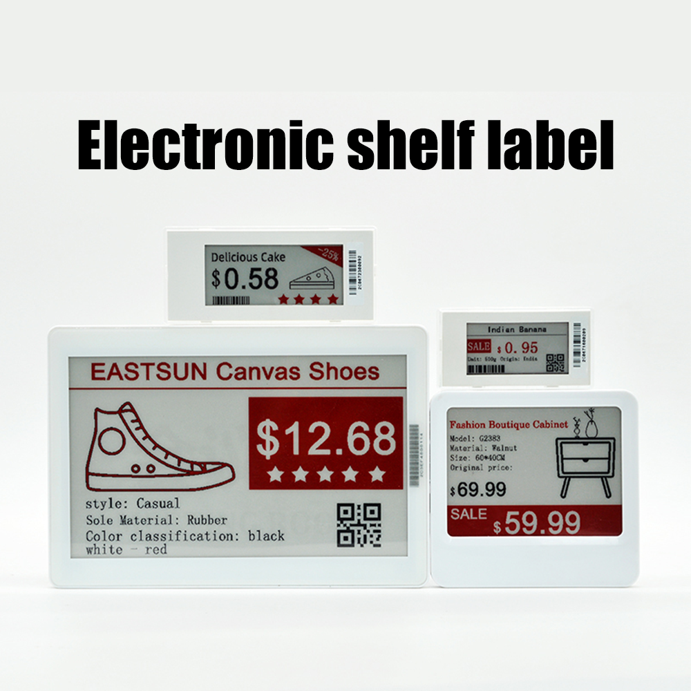 Etiqueta eletrônica digital da prateleira do preço da e-tinta para o supermercado