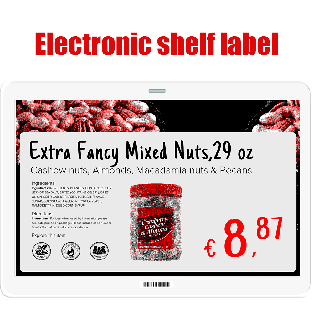 Digital e-ink price tag electronic shelf label for supermarket