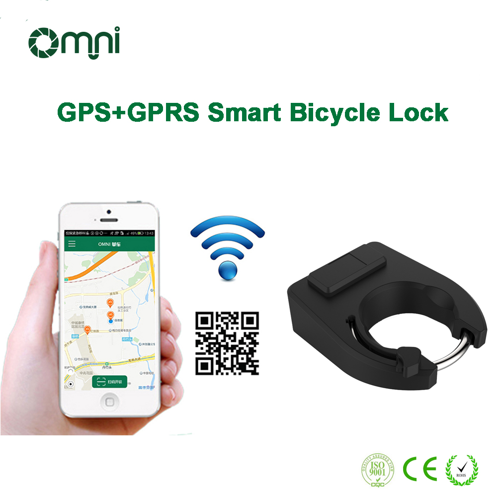APP跟踪GPRS sim卡二维码云gps智能自行车锁用于自行车共享系统