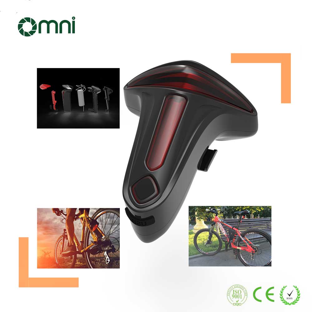 OC103T الذكية تحذير السلامة الخلفية الذيل ضوء الدراجة الذيل مصباح