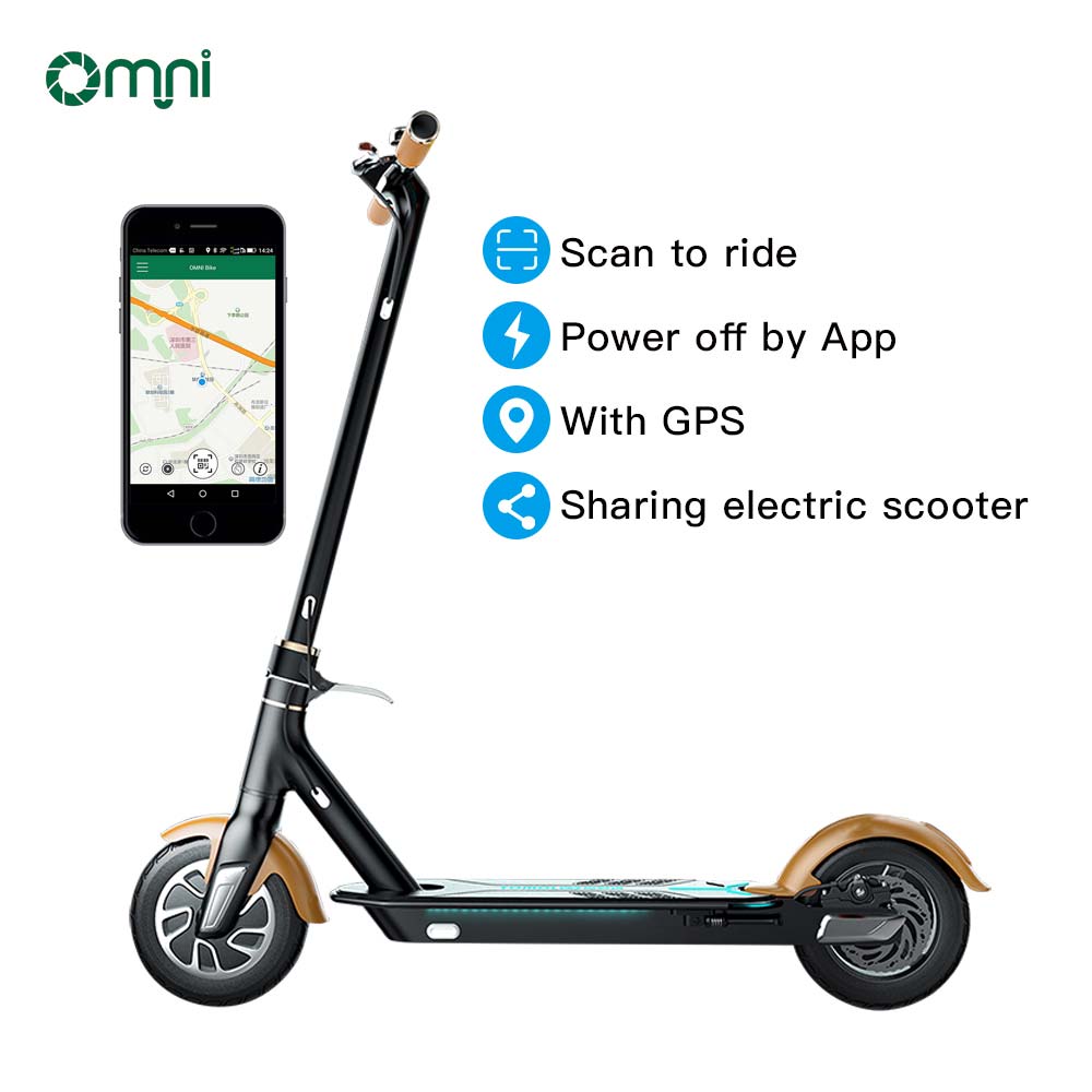 QR码共享电动滑板车与应用功能和GPS跟踪/踏板车电动锁扫描骑