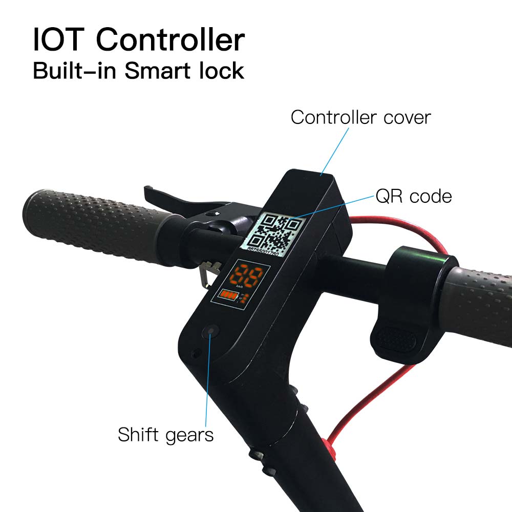 Codice QR che condivide scooter elettrico con funzione app e tracciamento GPS / lucchetti elettrici per scansioni