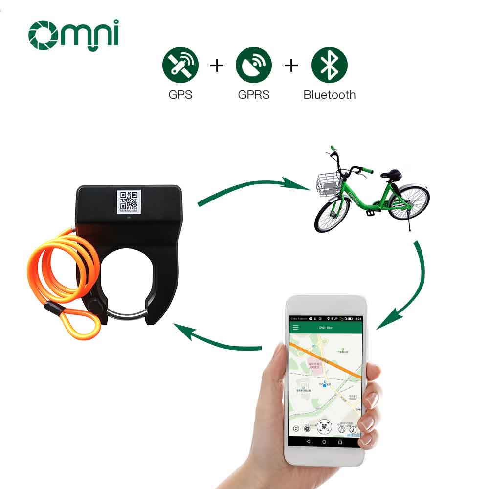 قفل GPS الذكية الدراجة مع جي بي آر إس التحكم عن بعد التطبيقات