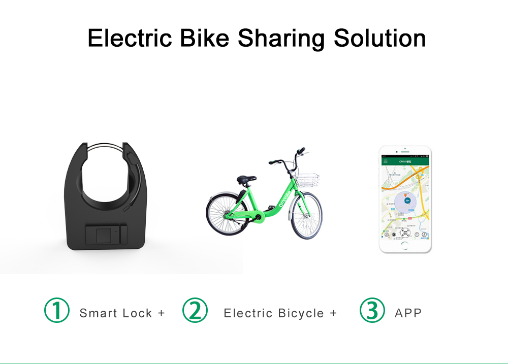 Sistema anti-furto per la condivisione della bici GPS bluetooth elettronico Blocco intelligente per bicicletta