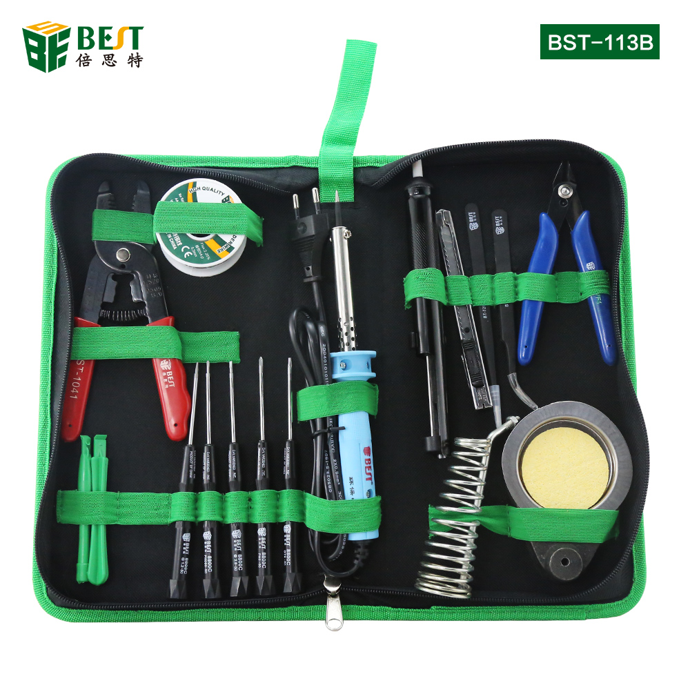 BST-113B 16 more features manual tool soldering iron kit