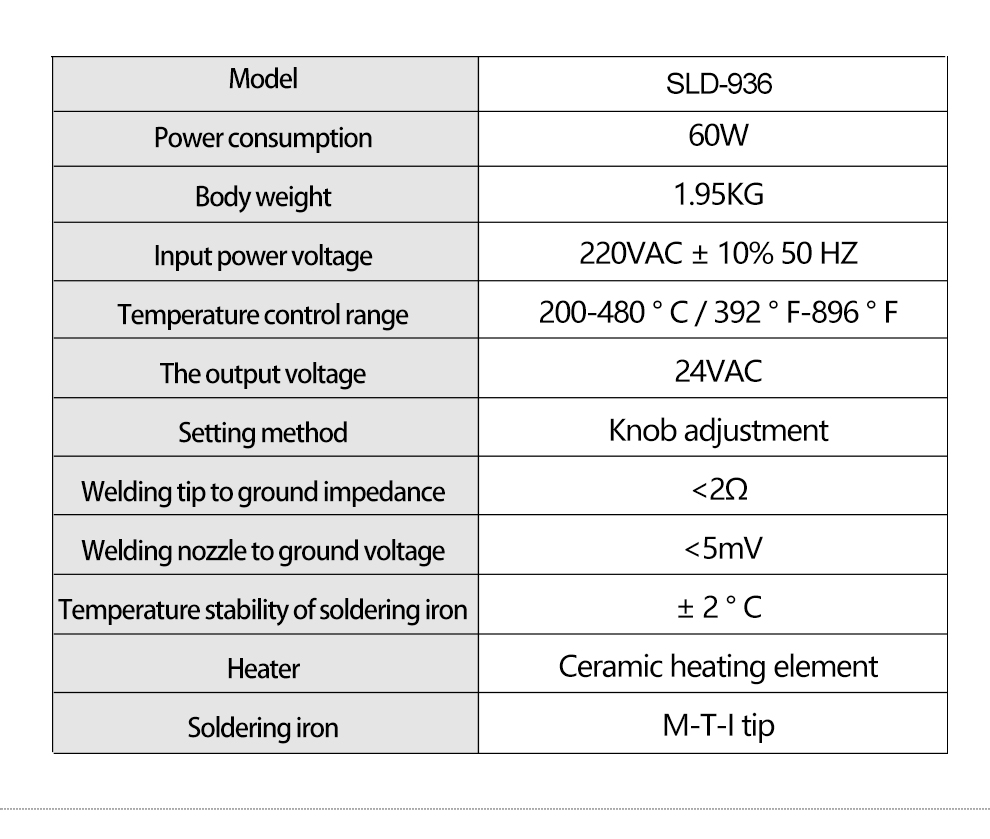 936 Precise temperature control, fast heating 60W24V anti-static constant temperature soldering station
