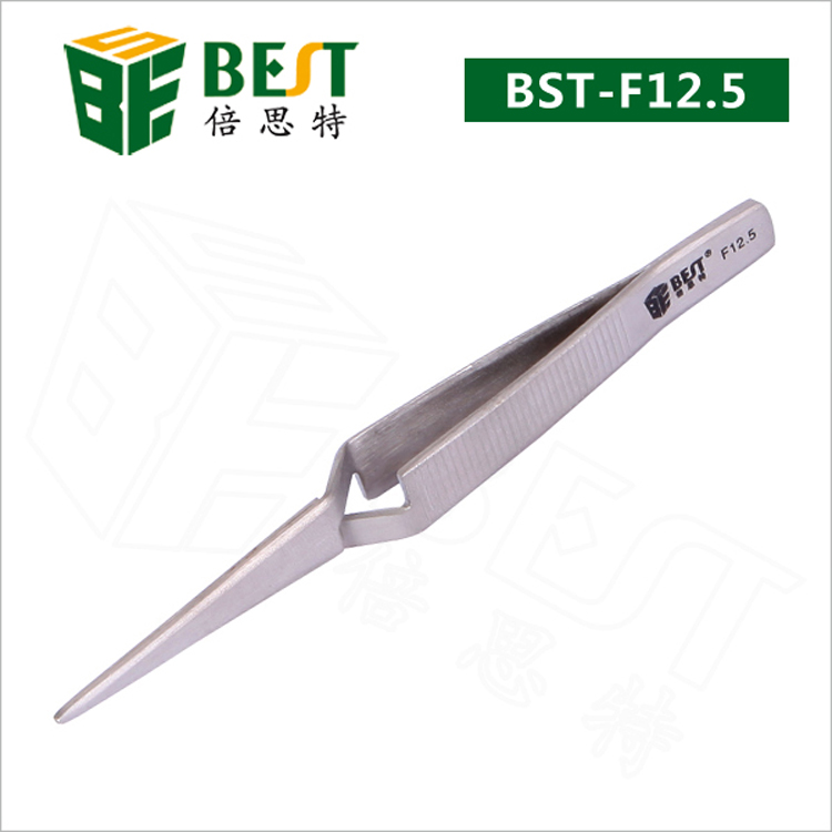 BST-12.5F Stainless Steel Straight  X Types Tweezers