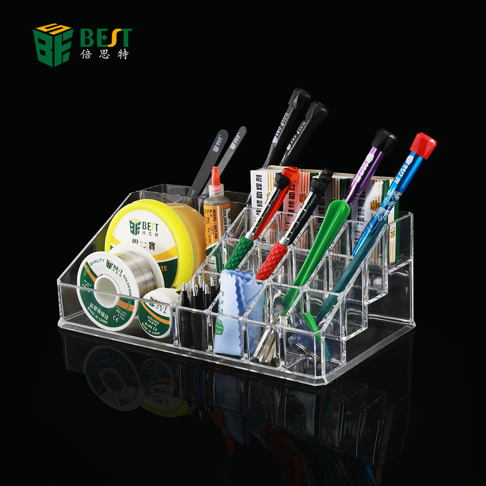 BEST-579 Treillis multifonctions PP boîte de rangement d'outils à main en plastique pour organiseur de matériel