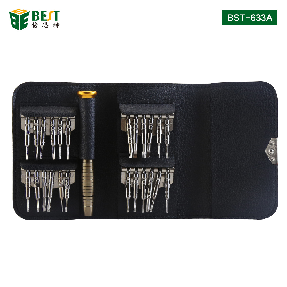 BEST-633A Hand Repair Tool Kit 25 in 1 mini pocket screwdriver set for Mobile Phone Laptop PC repairing