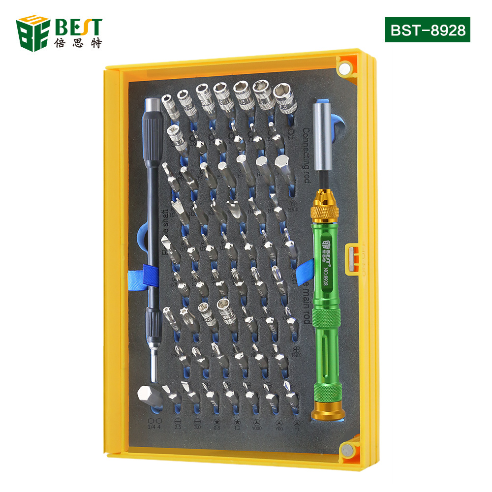 BST-8928 63pcs Magnetic Electronic Repair Tools Kit set For cell phone Computer Laptop Watch Camera Precision Screwdriver Set