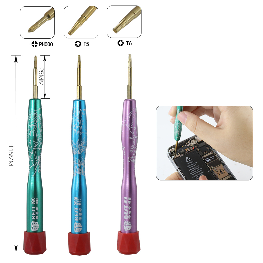 BEST-9900A Quality Phillips Pentalobe Screwdriver Opening Repair Tools Kit for iphone ipad Samsung free shipping