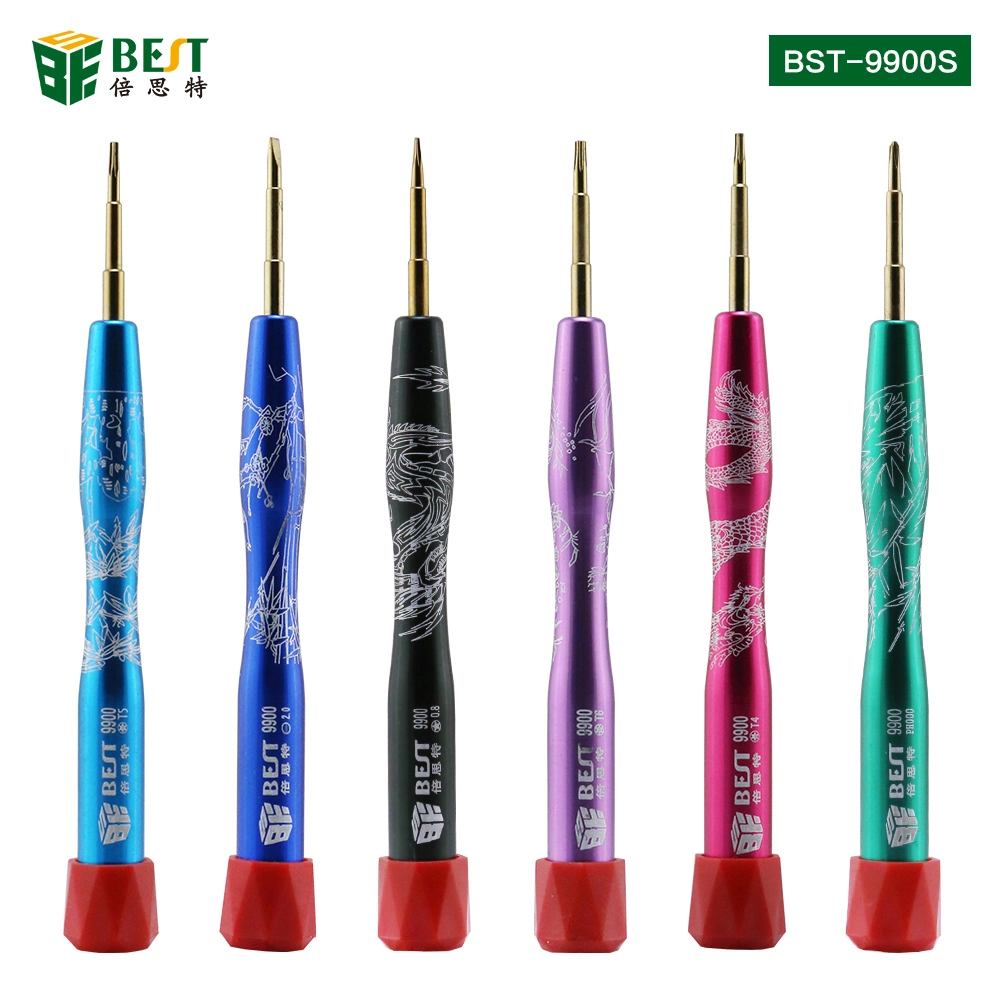 Китай BEST-9900S 6шт набор прецизионных отверток с ручкой из алюминиевого сплава хорошего качества производителя