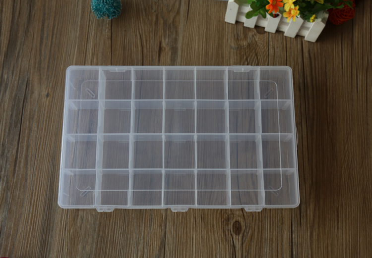 BEST-R659-28 lattice Transparent plastic storage box,component boxes