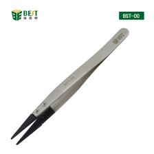 China BST-00 pinças de aço inoxidável anti-estáticas com ponta fina substituível fabricante