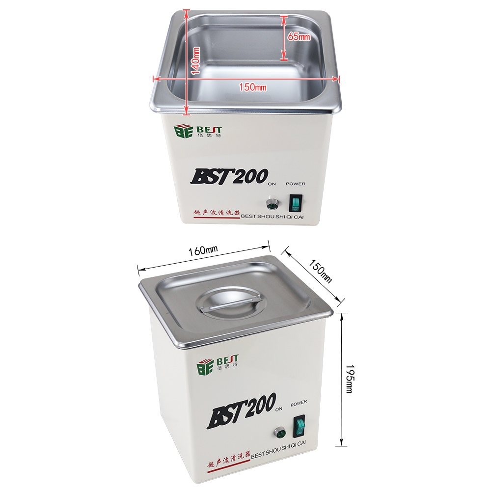 BST-200 China Supplier Stainless steel ultrasonic cleaner homemade