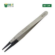 China BST-249 aço inoxidável pinça ponta redonda Anti-estático com ponta substituível fabricante