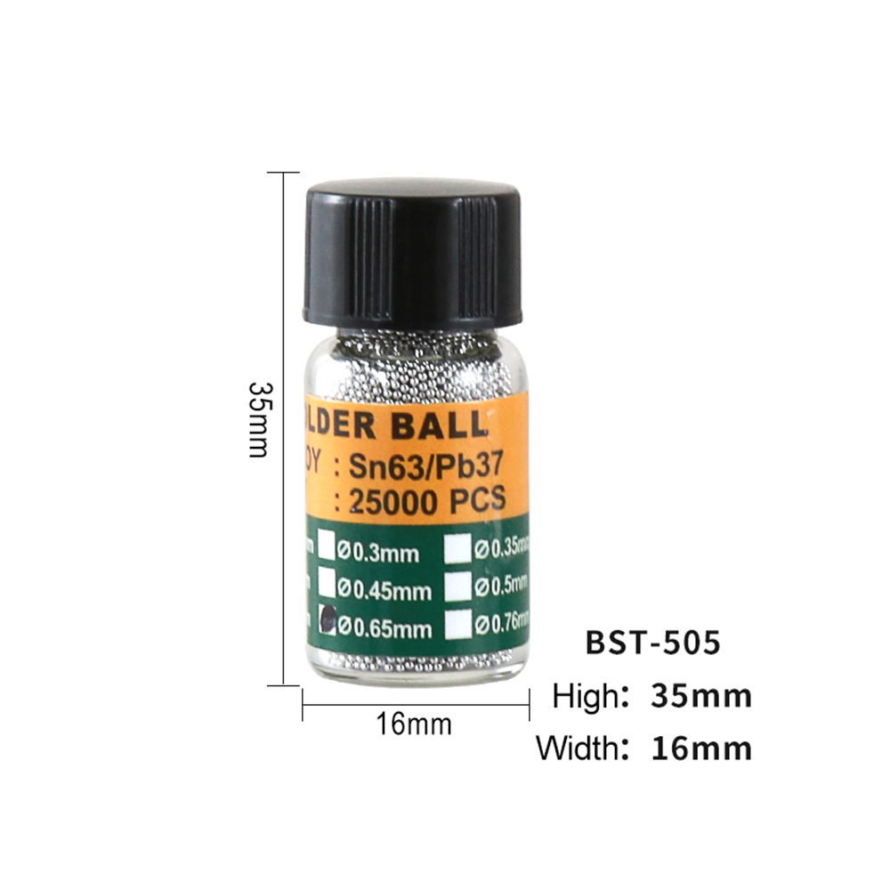 BST-505 Bga Solder Ball Size For Micro Welding Mobile Phone Repair Tools Soldering Ball Diameter 0.2mm-0.65mm