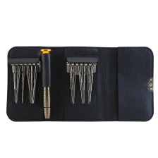 China BST-633C Multifunctional Phone Repair Tools Precision Pocket Screwdriver Bit Set with leather case manufacturer