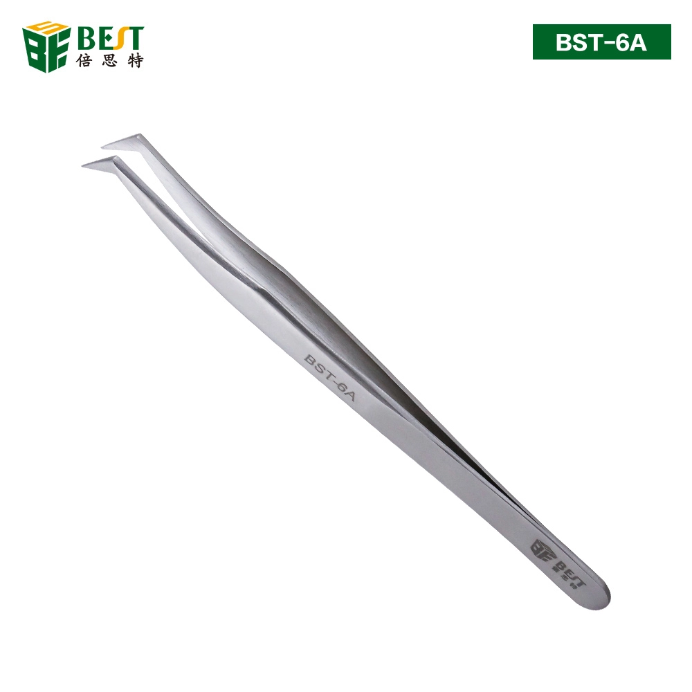 porcelana BST-6A Pinzas angulares curvadas de punta fina de acero inoxidable fabricante