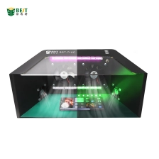 الصين BST-710C مصغرة سطح المكتب إزالة الغبار Workbench الغبار الحرة نظافة غرفة نظيفة للهاتف المحمول إصلاح LCD مع مصباح أخضر الصانع