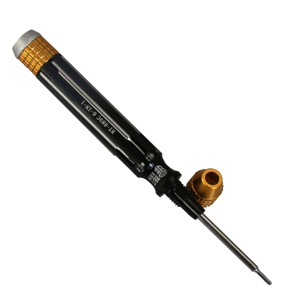 BST-889C 6合1多功能磁性精密螺丝刀套装，用于手机电子维修打开工具