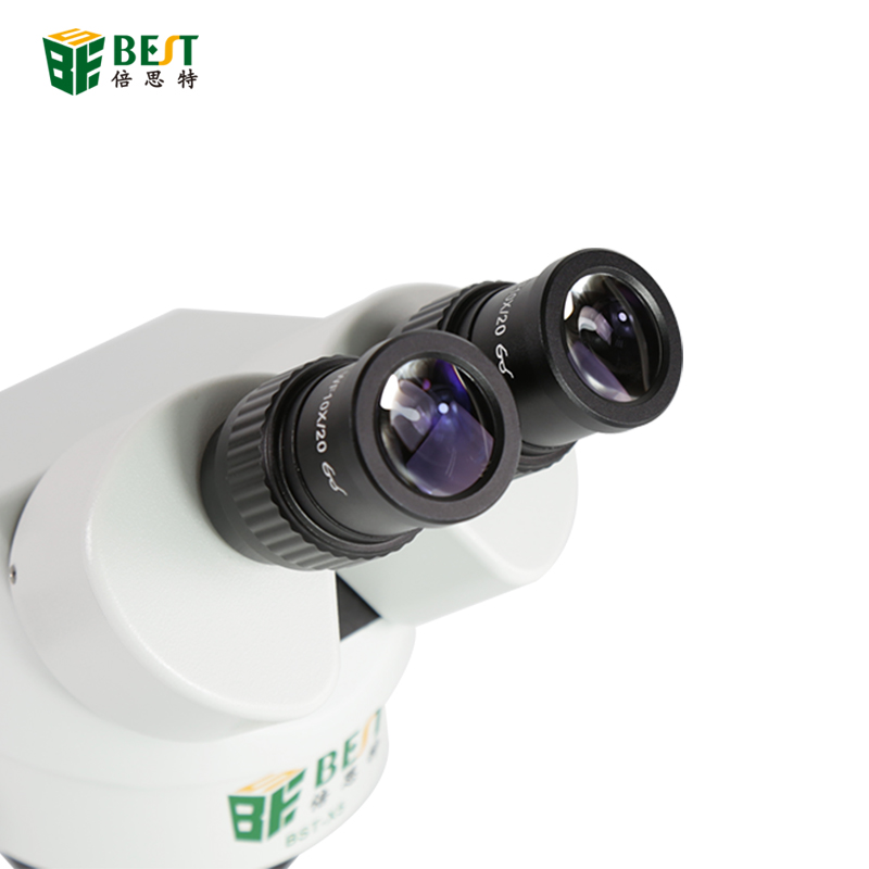 BST-X7双臂通用支架三目立体声显微镜手机维修7-45x连续变焦长臂支架