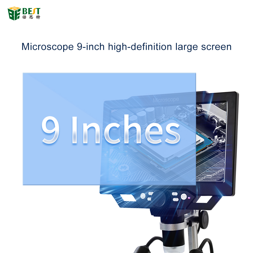 BST-X9 12 Millionen Pixel Hochdefinitionsbildschirmindustrie Mikroskopie Digitalmikroskop-Präzisionsmessung Hochfrequenz Mehrere Ausgangsmethoden Zoomen Sie mehrere Ausgangsmethoden
