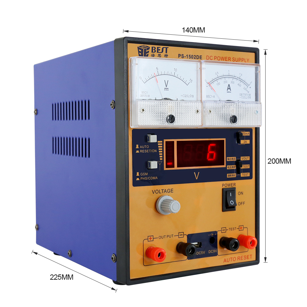 中国直流稳压电源工厂15V 2A信号测试BEST-1502DE