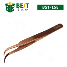 الصين عالية الجودة الملقط اللون الأسود طلاء الملقط أفضل مورد BST-158 الصانع