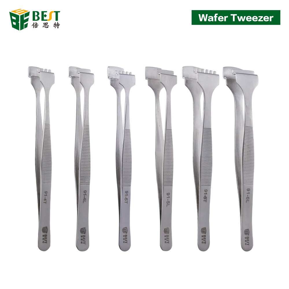 High quality Wafer Tweezers with Big Flat Tip BST-91-5L SA 91-5T 91-4L  91-4T  91-6L  91-6T