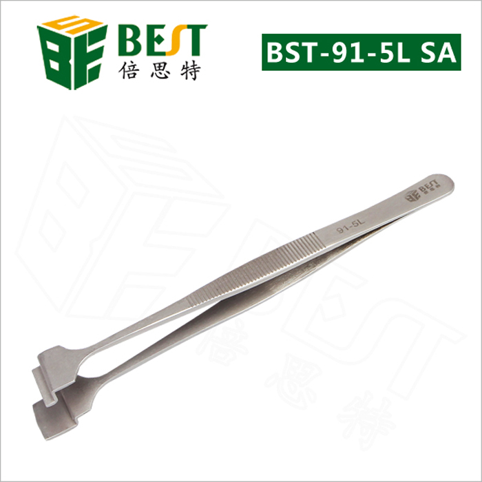 High quality Wafer Tweezers with Big Flat Tip BST-91-5L SA