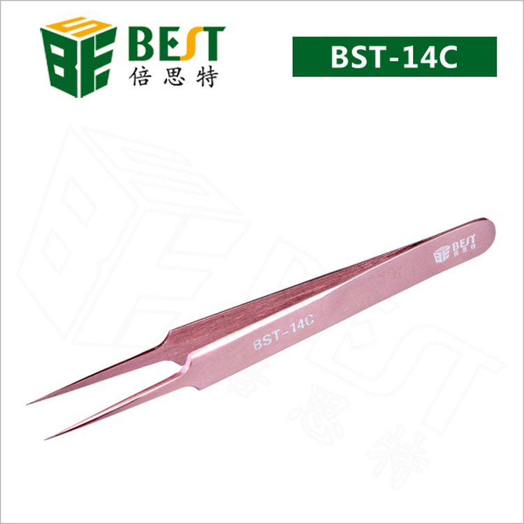 High quality miscoelectronic repairing Anti-corrosion and anti-acid color tweezers BST-14C