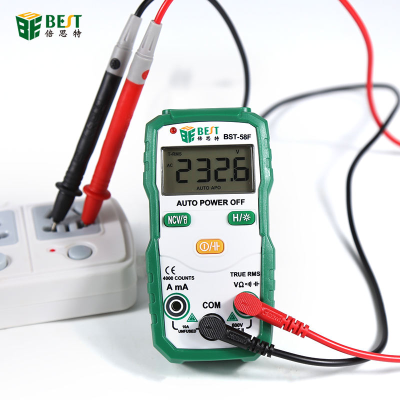 BST-58F非接触式数字万用表直流/交流电压电流测试仪自动断电数字万用表测试仪