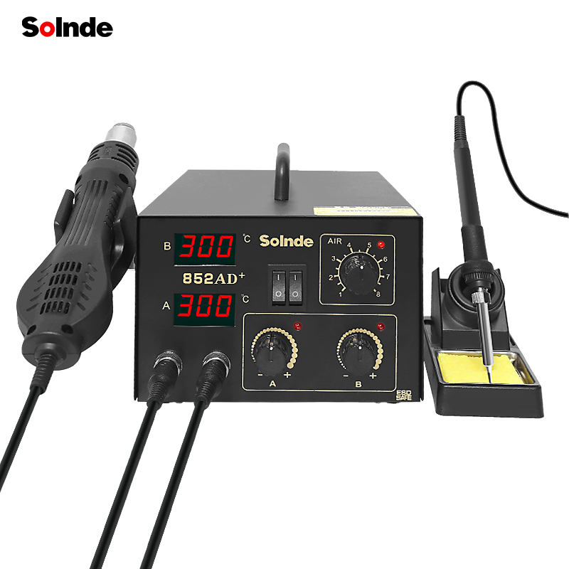SLD-852AD+ 2 Binding 1 Precise Temperature Control Hot Wind Stand H thermos Stripe Smart Professional Mobile Phone Electric Maintenance Circuit Board Welding Hot Tube
