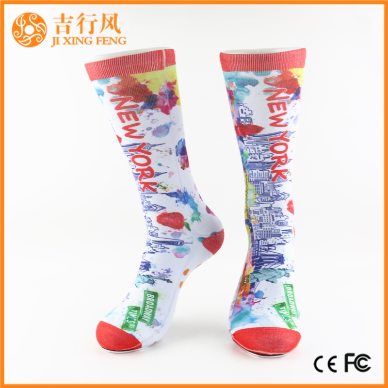 3D impressão digital sublimação meias fabricantes China atacado personalizado impressão meias