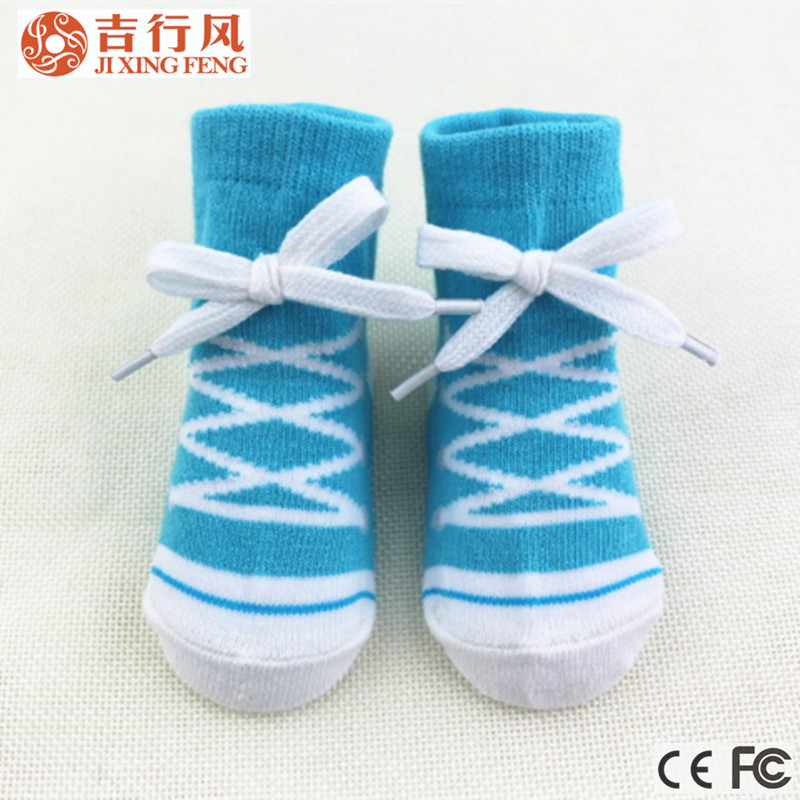 Baby Socks with lace, Various Materials are Available, Made of 75% Cotton, 15% Polyester and 5% Spandex