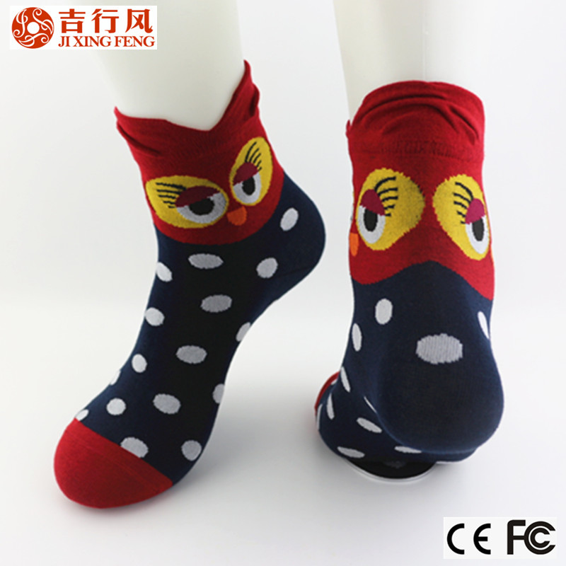 China best socks maker,customized various colors bird pattern knited young girl socks