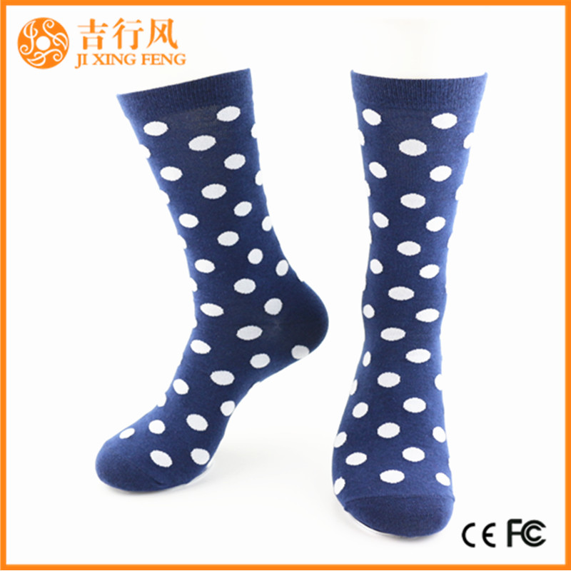 中国女性波尔卡圆点袜子供应商大量批发高品质纯棉波点袜子