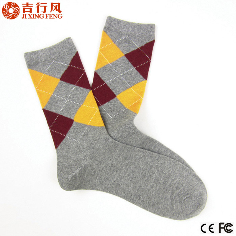 best price wholesale customized diamond lattice socks for men