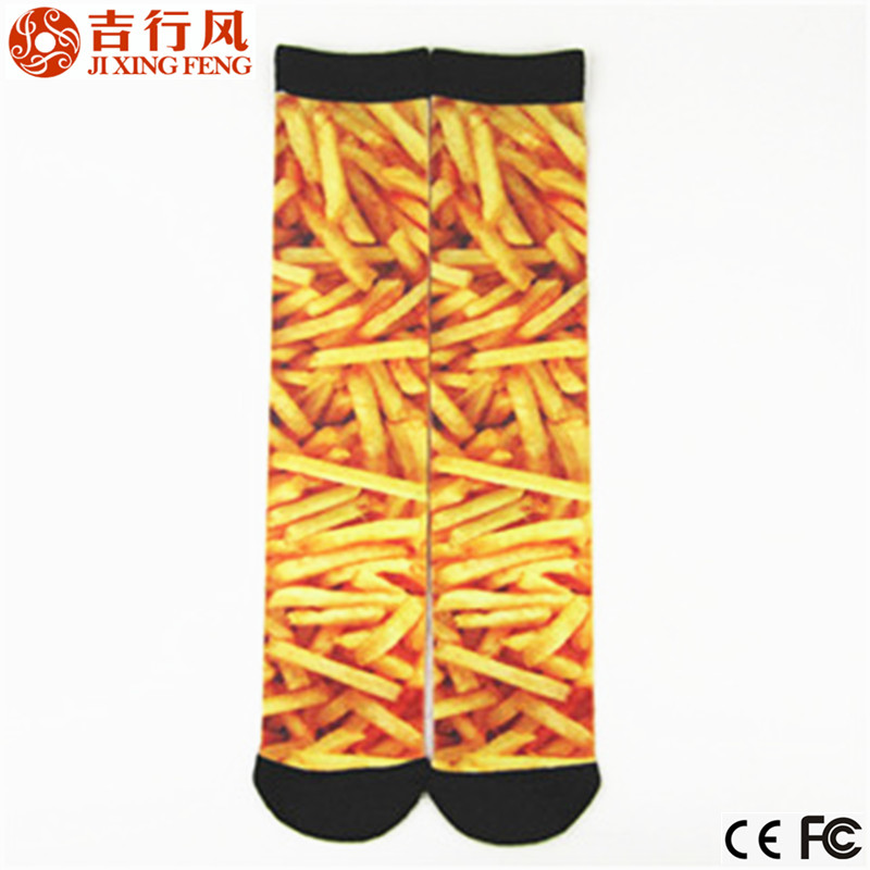 bulk wholesale custom food picture 3d sublimation printing socks