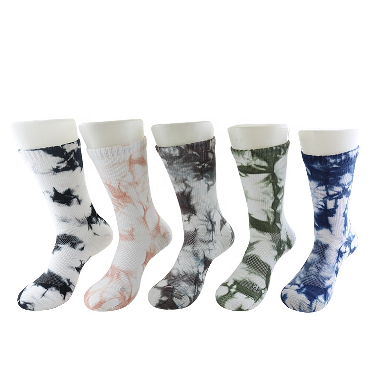 China Peúgas de Tie-Dye à venda, China Tie-Tye Socks Fabricante, Imprimir Sock Fabricante