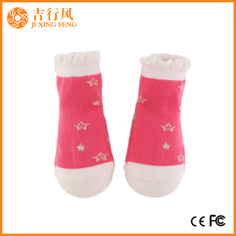 katoen laag uitgesneden babysokjes fabriek China groothandel pasgeboren antislip sokken