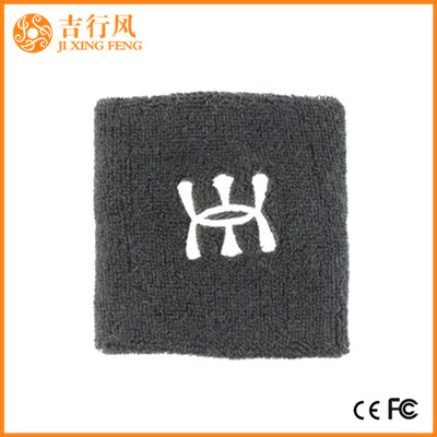 katoenen handdoek polsband leveranciers bulk groothandel hoge kwaliteit zwart katoen sport polsbandje