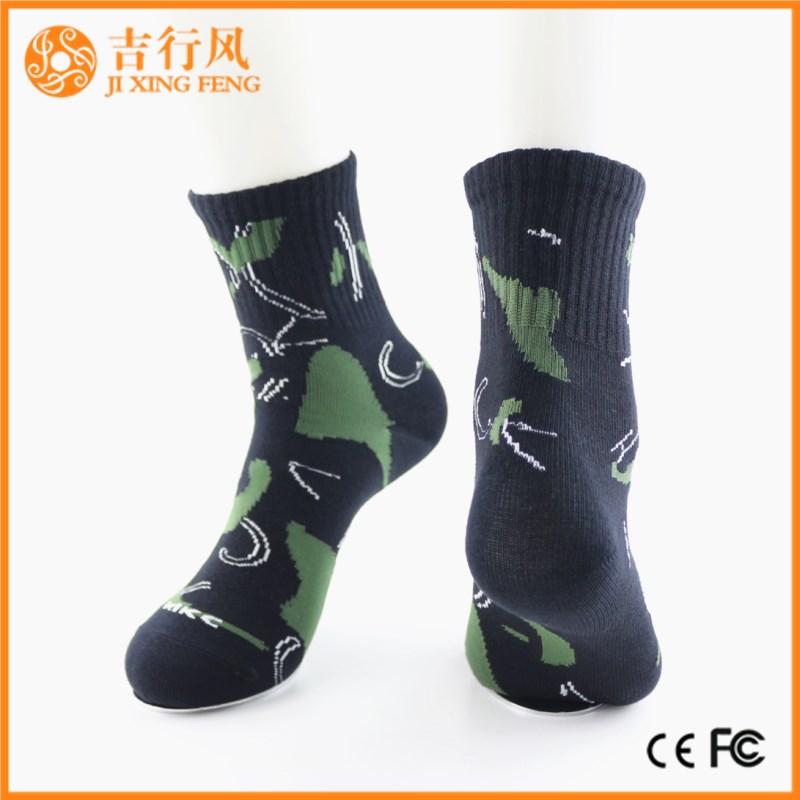 时尚纯棉男袜供应商和制造商中国批发厚底毛圈运动袜