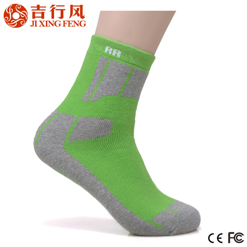 thick cotton socks suppliers and manufacturers produce green cotton sport socks