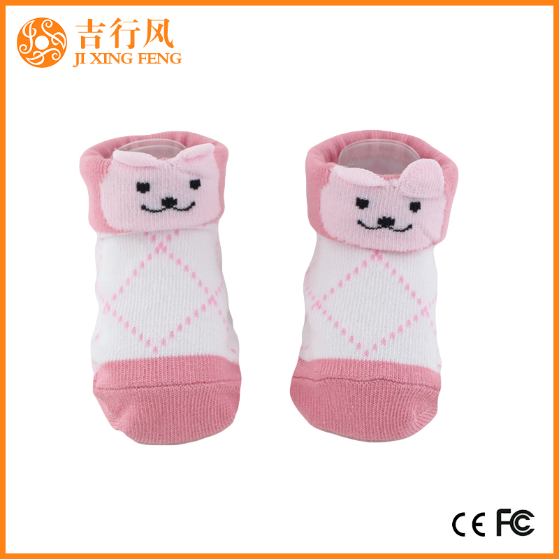 calzini per bambini non skid all'ingrosso calzini per neonati in cotone 3D personalizzati