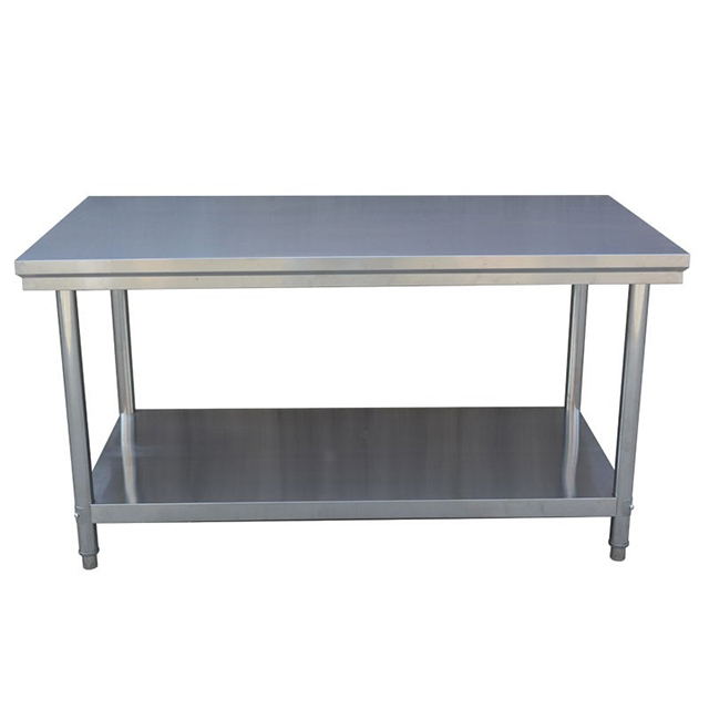 2-tier Detachable Stainless Steel Worktable Without Backsplash